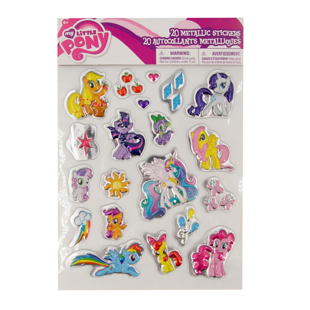 20pc Savvi Metallic 3D Puffy Stickers – Fun Kids Characters!