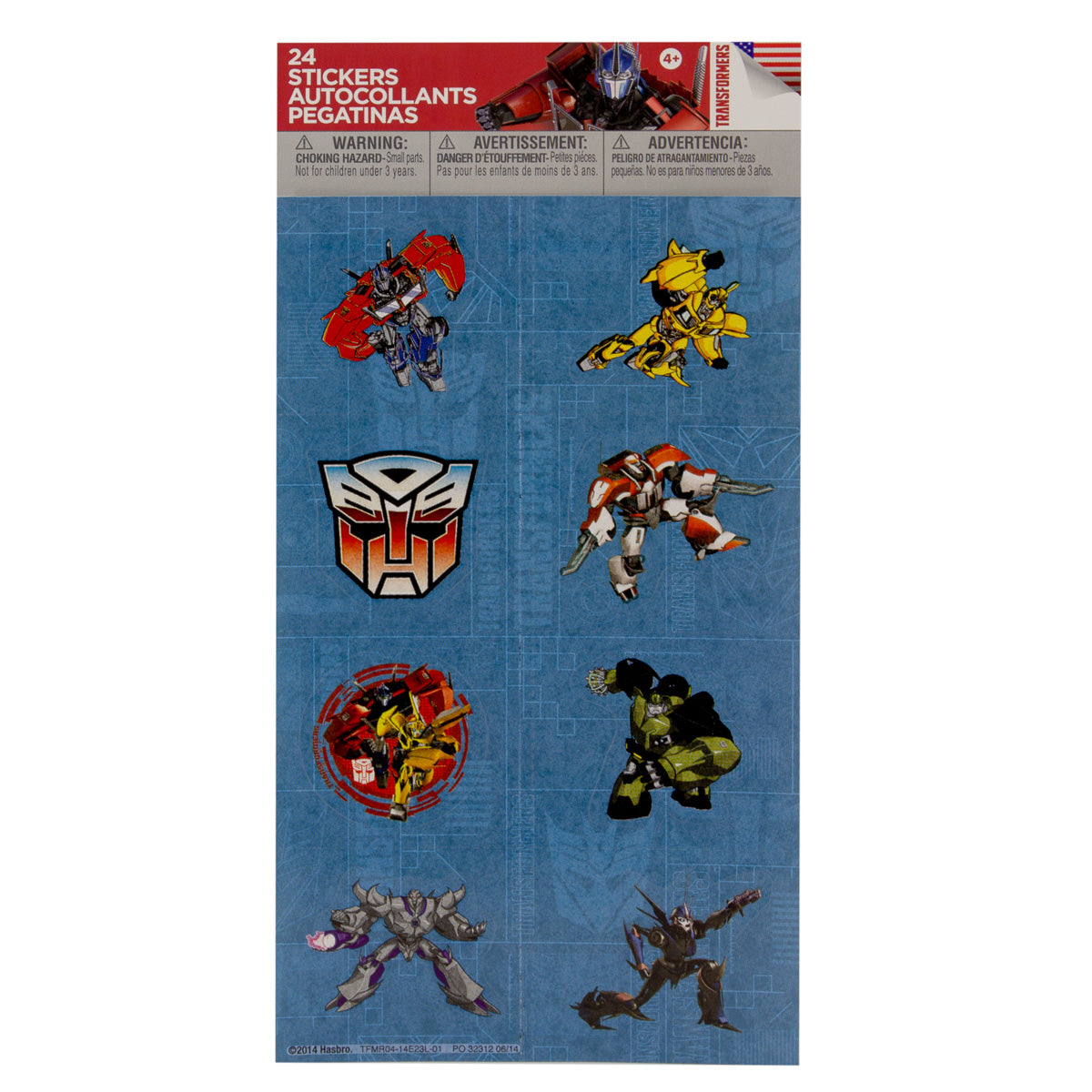 24pc Savvi Superheroes Sticker Set for Kids, Transformers