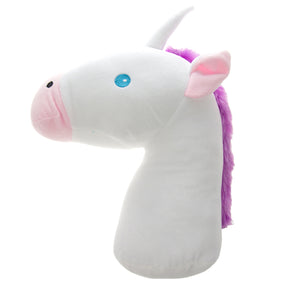 Unicorn Head Plush Pillow – Emoji Style Soft Stuffed Animal