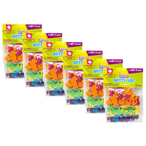 6pk Glitter Alphabet Foam Sticker Sets - 750 Stickers Total!