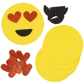 6pk Heart-Eyes Emoji Foam Sticker Set – Makes 36 Faces Total!