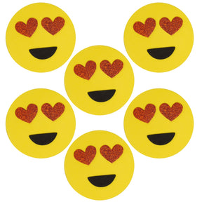 6pk Heart-Eyes Emoji Foam Sticker Set – Makes 36 Faces Total!