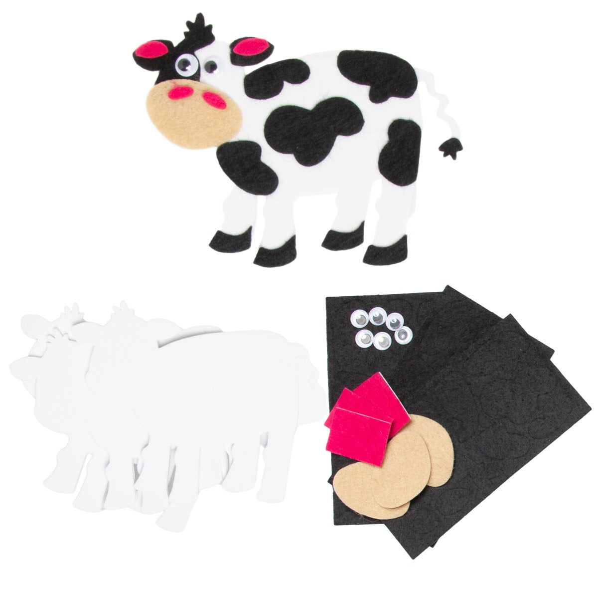 8pk Cow Foam Stickers with Googly Eyes - Makes 32 Cows Total!