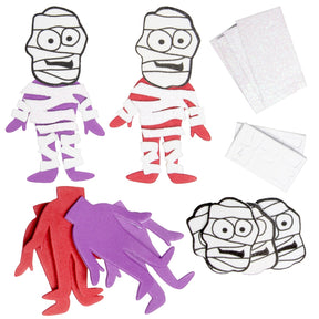 Mummy Foam & Felt Stickers - Halloween Decorations Arts & Crafts