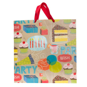 Hallmark 15" XL Gift Bag For Kids – Birthday Cake Design