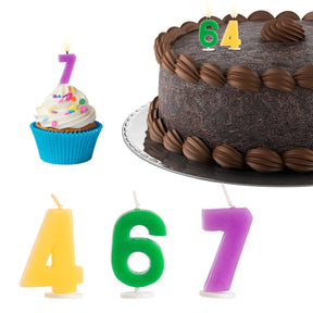Tag Digit Number Birthday Candles – For Kids Cakes & Cupcakes