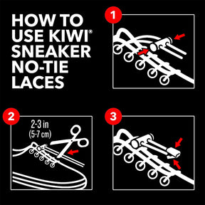 3 Pairs Kiwi Sneaker No Tie Laces – Quick & Effortless Shoelaces