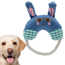 Rope & Canvas Animal Dog Toy With Squeaker – Toss, Tug & Chew!