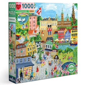 eeBoo 1000pc Square Jigsaw Puzzle – Artist-Designed, Eco-Friendly