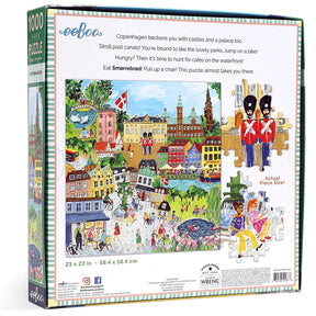 eeBoo 1000pc Square Jigsaw Puzzle – Artist-Designed, Eco-Friendly