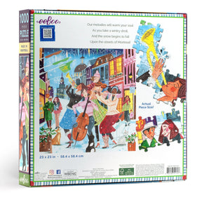 eeBoo 1000pc Square Jigsaw Puzzle – Artist-Designed, Eco-Friendly