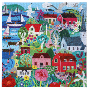 eeBoo 1000pc Square Jigsaw Puzzle – Artist-Designed, Eco-Friendly