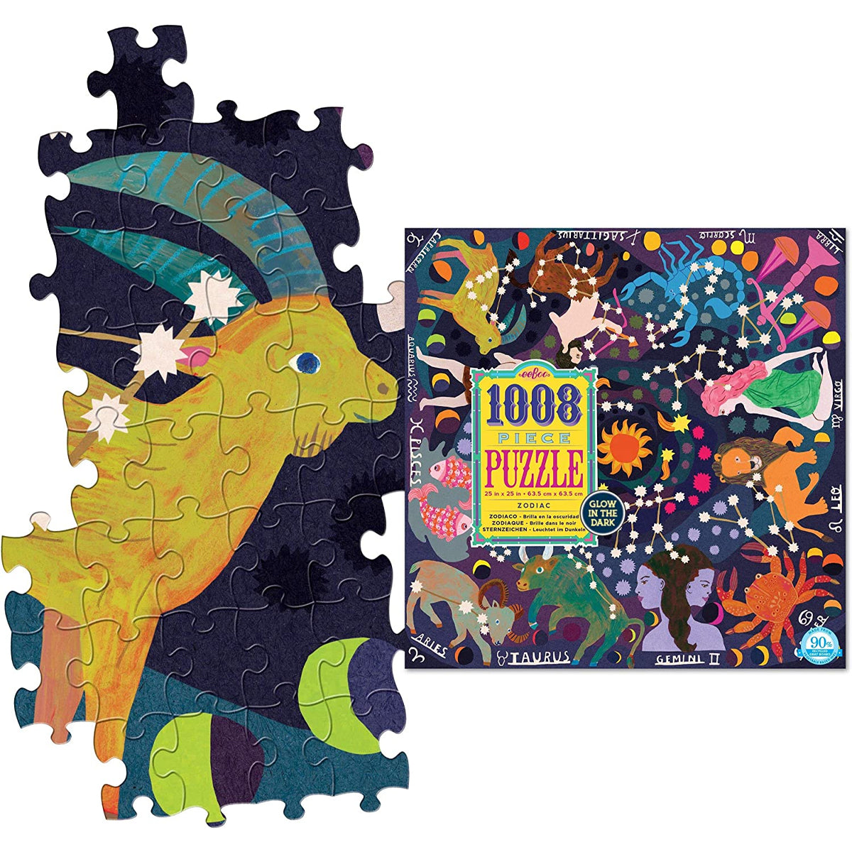 eeBoo 1000pc Square Jigsaw Puzzle – Artist-Designed, Eco-Friendly