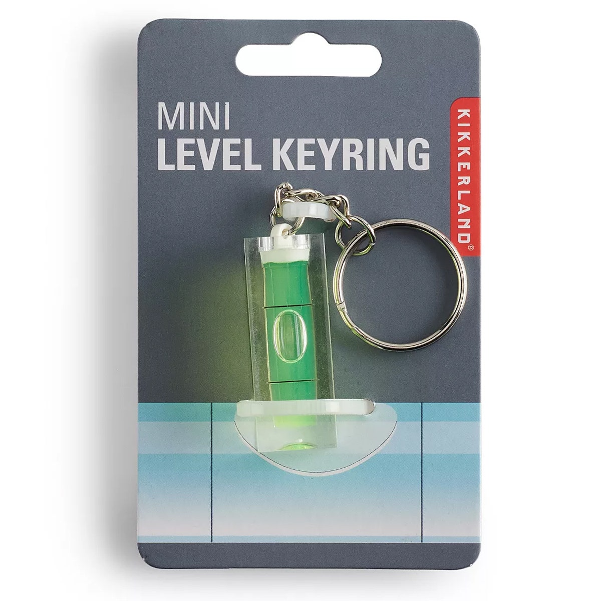 Kikkerland Mini Bubble Level Keyring – Pocket-Size Measuring Tool