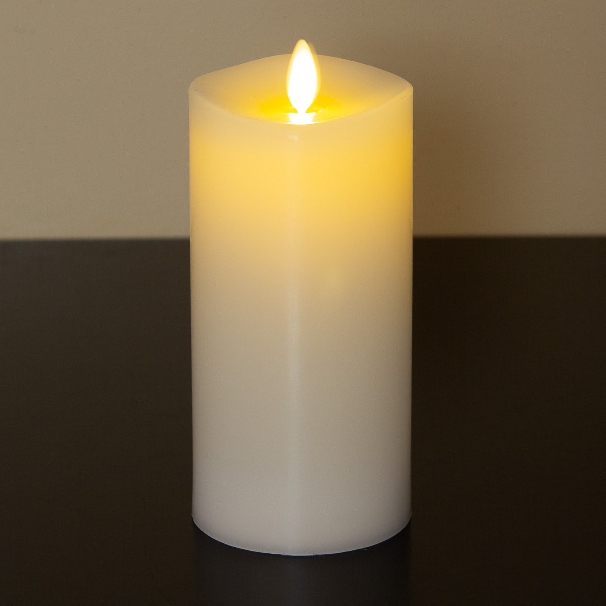 Luminara LED Flameless 6.5" Slim Pillar Wax Candle - Realistic Flame!