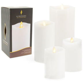 Luminara LED Flameless Pillar Wax Candle - Real Flame Effect!