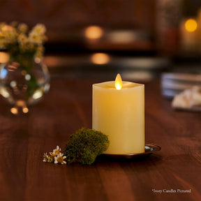Luminara LED Flameless Pillar Wax Candle - Real Flame Effect!
