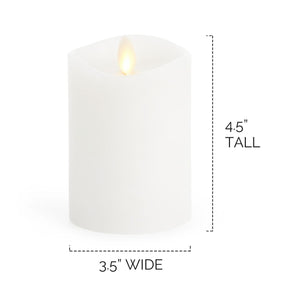 Luminara LED Flameless Pillar Wax Candle - Real Flame Effect!