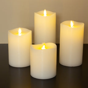 Luminara LED Flameless Pillar Wax Candle - Real Flame Effect!