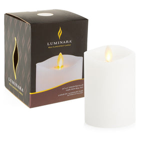 Luminara LED Flameless Pillar Wax Candle - Real Flame Effect!