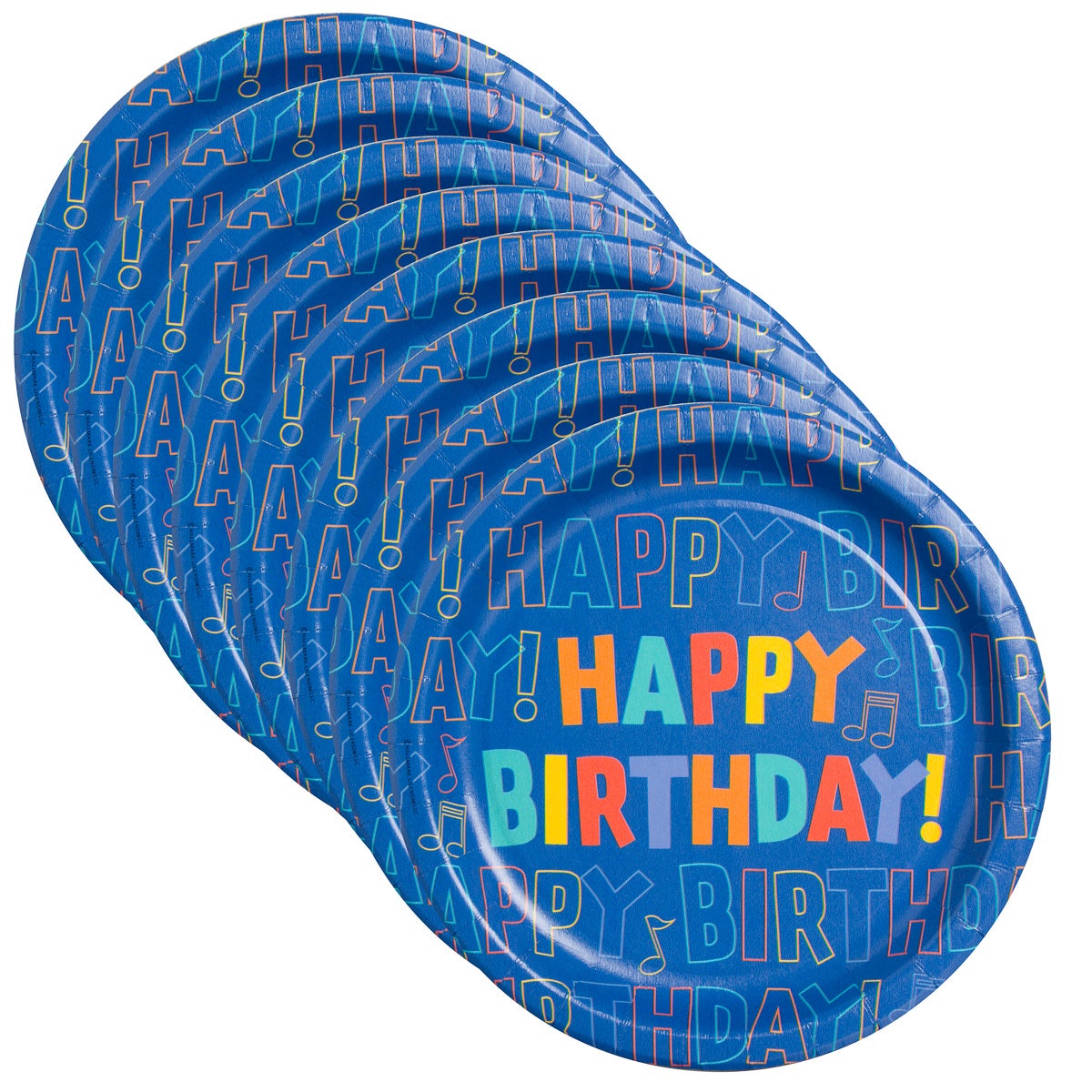 8pk Hallmark Happy Birthday Paper Party Plates 8.75" Kids Adults