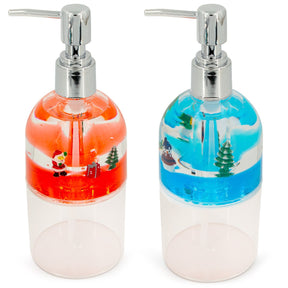 Holiday Scene Soap/Lotion Pump Bottle - Santa or Snowman