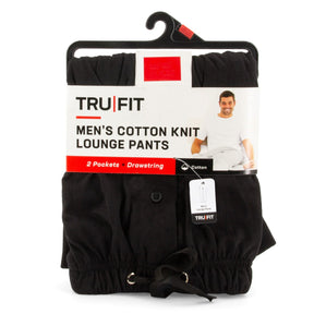 Tru Fit Men's Cotton Knit Lounge Pajama Pants – Fly & Pockets