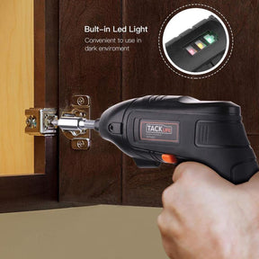 10 Bit Tacklife Cordless Drill Set – USB Rechargable, LED Light