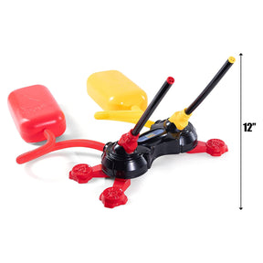 Prextex Double Foam Rocket Launcher – Air Pump Shoots Up To 100Ft