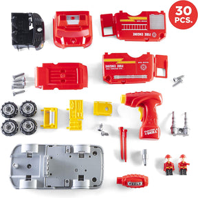 Bohui Toys Take Apart Firetruck – Lights, Sounds, Electric Drill