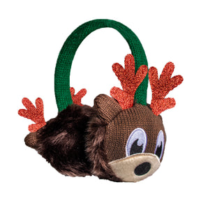Capelli Reindeer Earmuffs – Fun & Knitted With Faux Fur Warmth