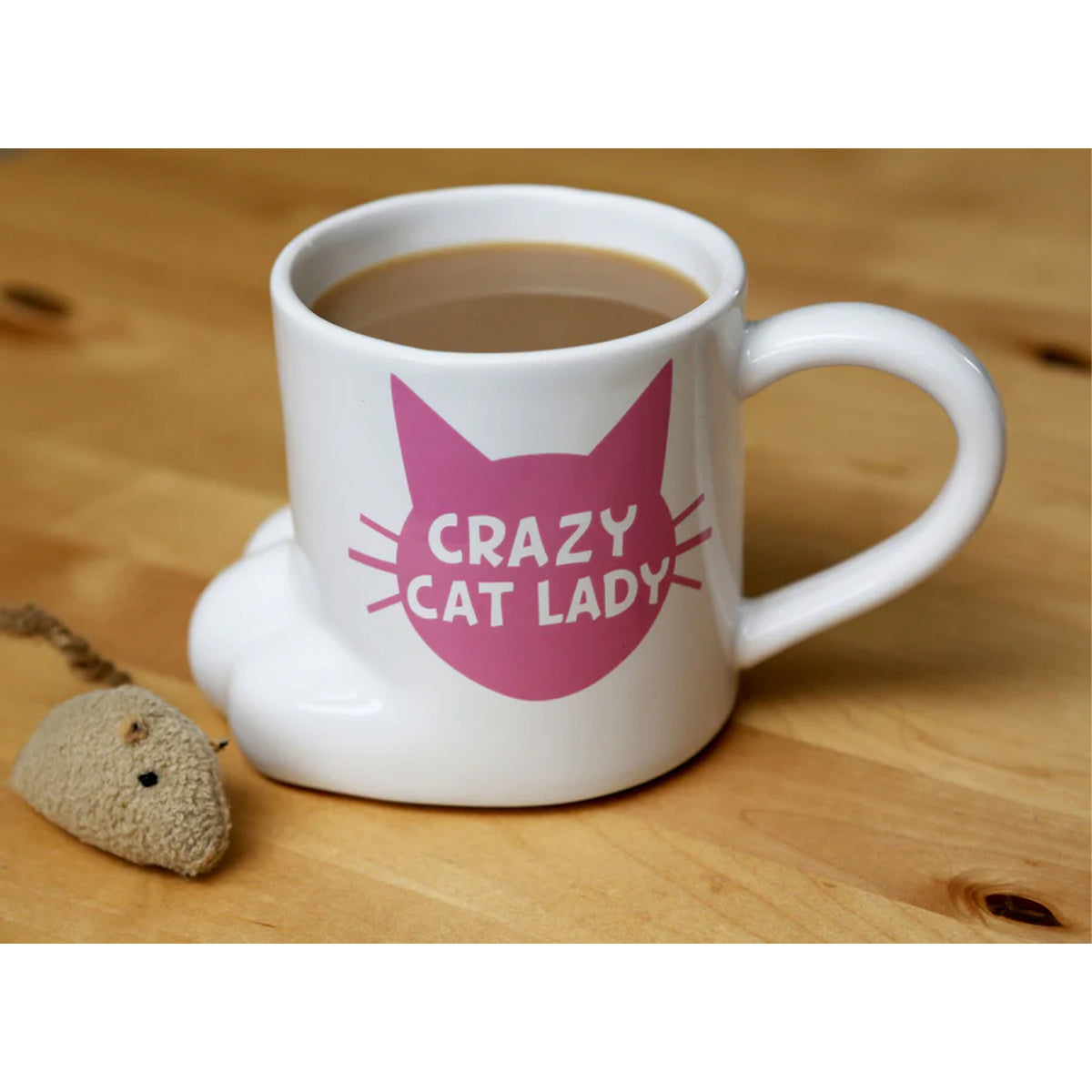 BigMouth 16oz Crazy Cat Lady Coffee Mug – Ceramic With Paw Print