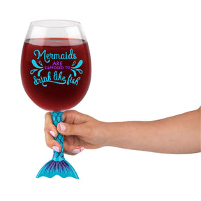 BigMouth 750mL Mermaid's Tail XL Wine Glass – Drink Like A Fish!