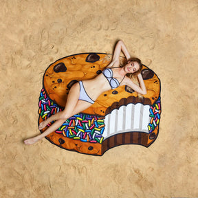 BigMouth Big Cookie Ice Cream Sandwich 5.4 Ft Soft Beach Blanket