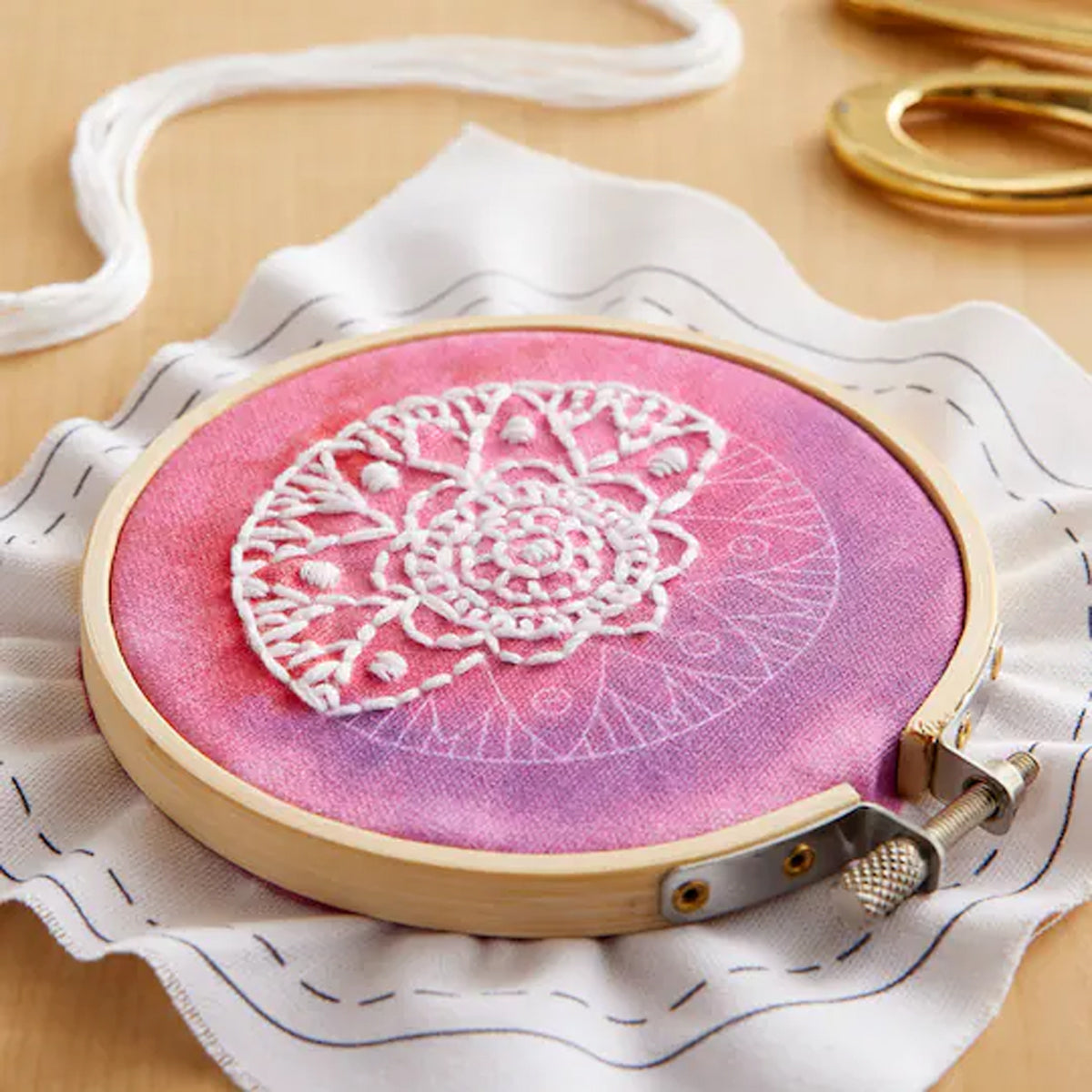 Dimensions 4” Mandala Embroidery Kit – Beginner’s Cross Stitch