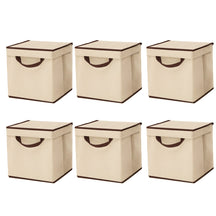 6pk Delta Children 10" Lidded Cubes – Foldable Storage For Kids