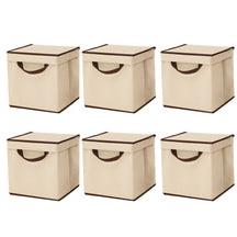 6pk Delta Children 10" Lidded Cubes – Foldable Storage For Kids