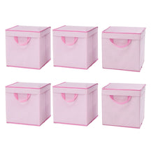 6pk Delta Children 10" Lidded Cubes – Foldable Storage For Kids