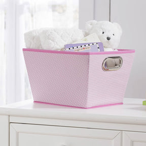 4pk Cloth-Covered 10" Tapered Storage Bins - Double Handles