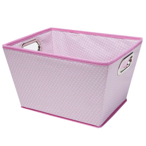4pk Cloth-Covered 10" Tapered Storage Bins - Double Handles