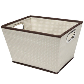 4pk Cloth-Covered 10" Tapered Storage Bins - Double Handles