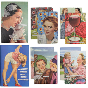 2pc Anne Taintor 4x6 Journal Notebook Set – Funny Retro Designs!