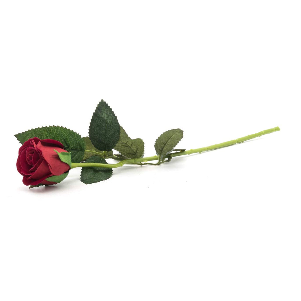Long Stem Velvet Rose – Scented Artificial Flower, Romantic Gift