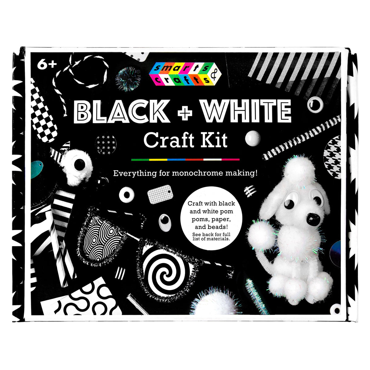 233pc Black + White Craft Kit For Kids – Arts & Crafting Fun!