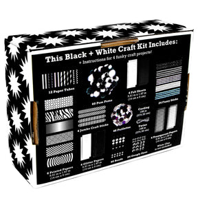 233pc Black + White Craft Kit For Kids – Arts & Crafting Fun!