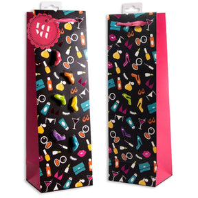 6pk Wine Bag Gift Sets – Bags Include Glass Charms Or Stopper