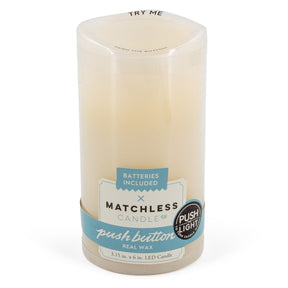 Matchless Candle Co LED Wax Vanilla Votive – Push Button & Timer