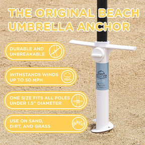 Beachr Adjustable ABS Plastic Umbrella Anchor – For Sand & Grass