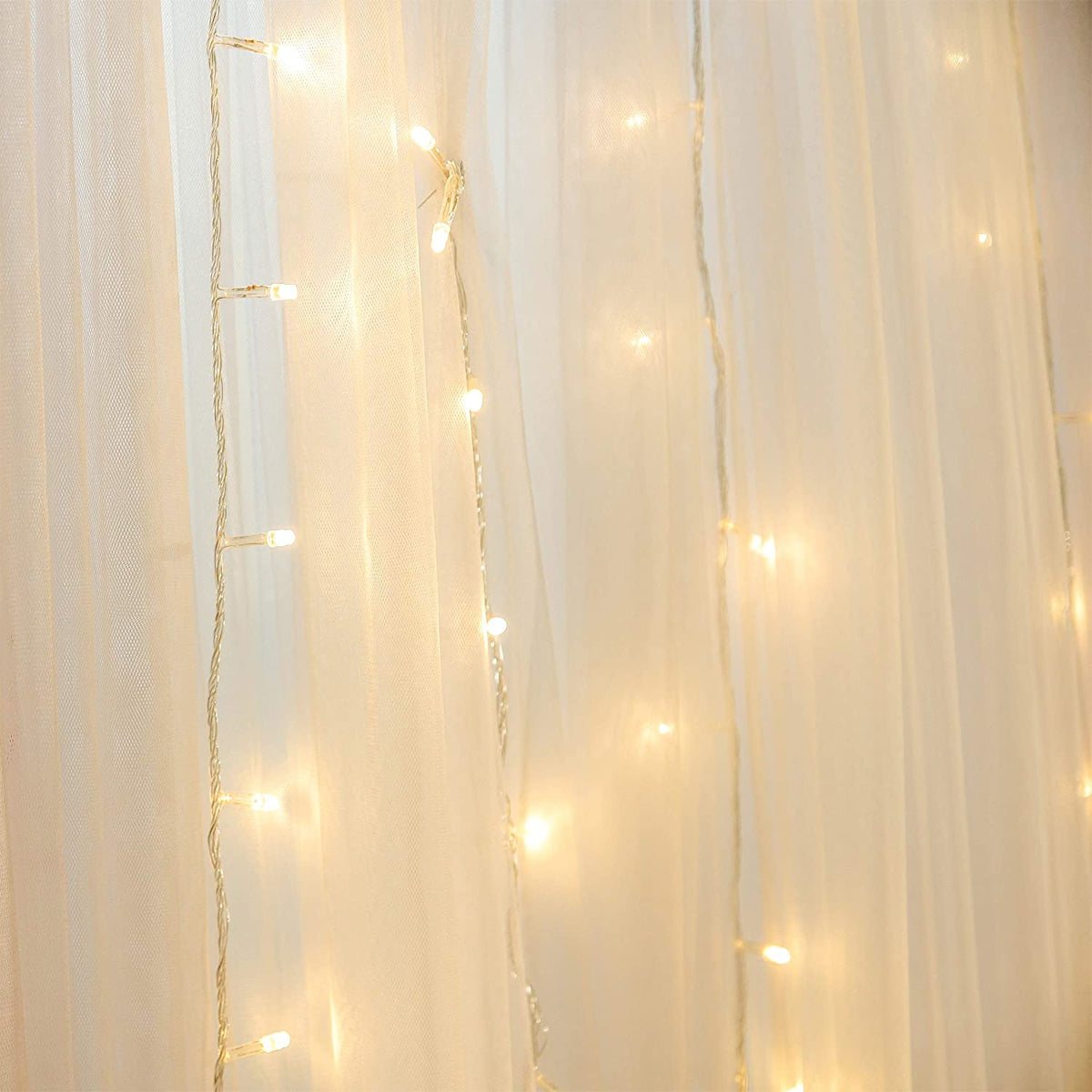Sterno Home 300 White LED Curtain Lights – 8 Lighting Effects