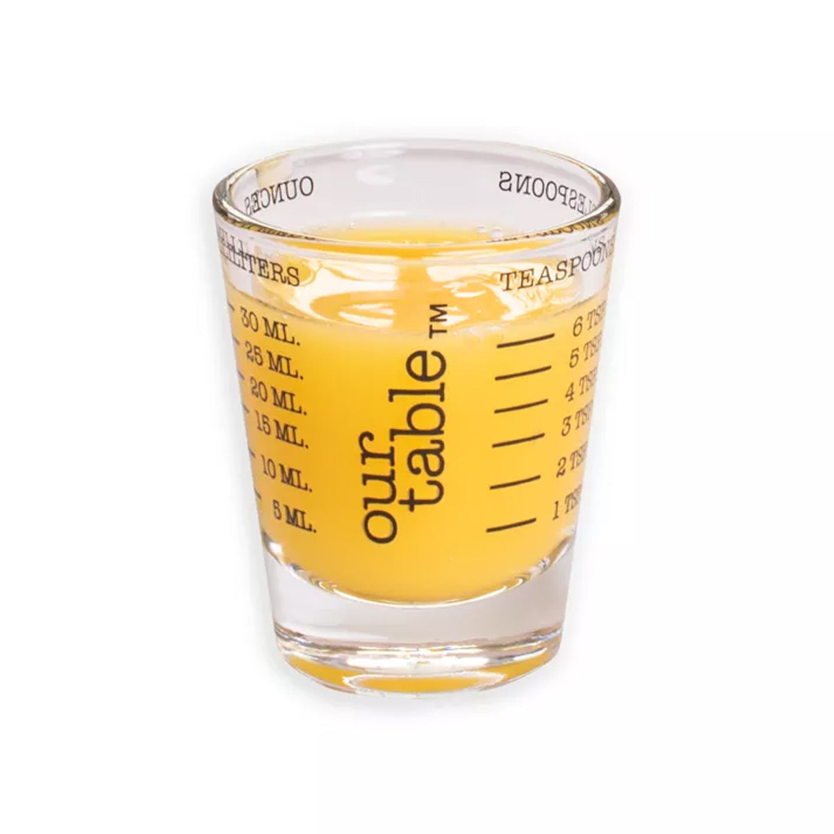Our Table 1 Ounce Measuring Shot Glass – 20 Measurements